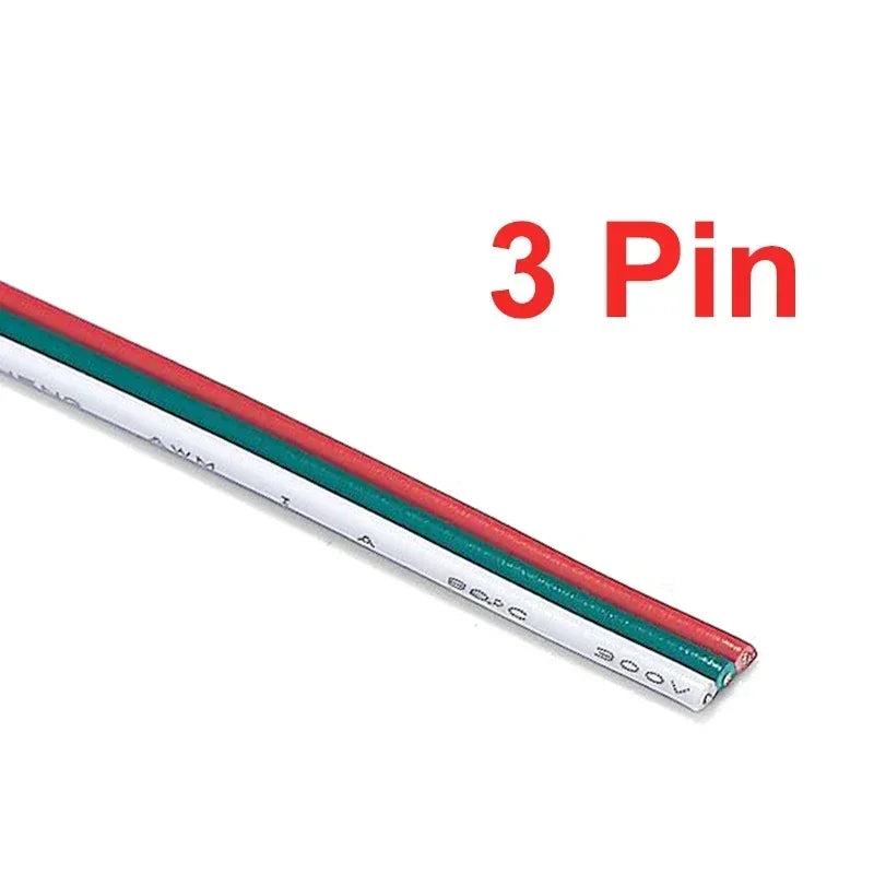 18 20 22 AWG LED Strip Wire 2/3/4/5/6pin 5V 12V Extension Electric Cable For WS2812B 5050 RGB RGBWW LED Lights Car Speakers Auto