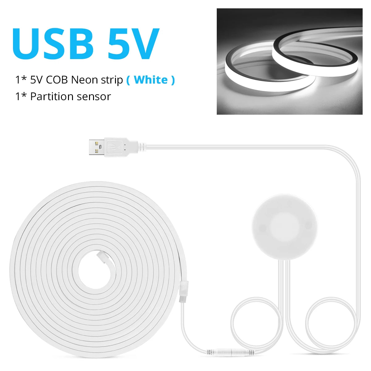 DC5V USB Touch Sensor dimmbar und Hand Sweep Schalter Cob Licht LED Streifen Neon Silica Gel Band wasserdichte Hintergrund beleuchtung DIY nach Hause.