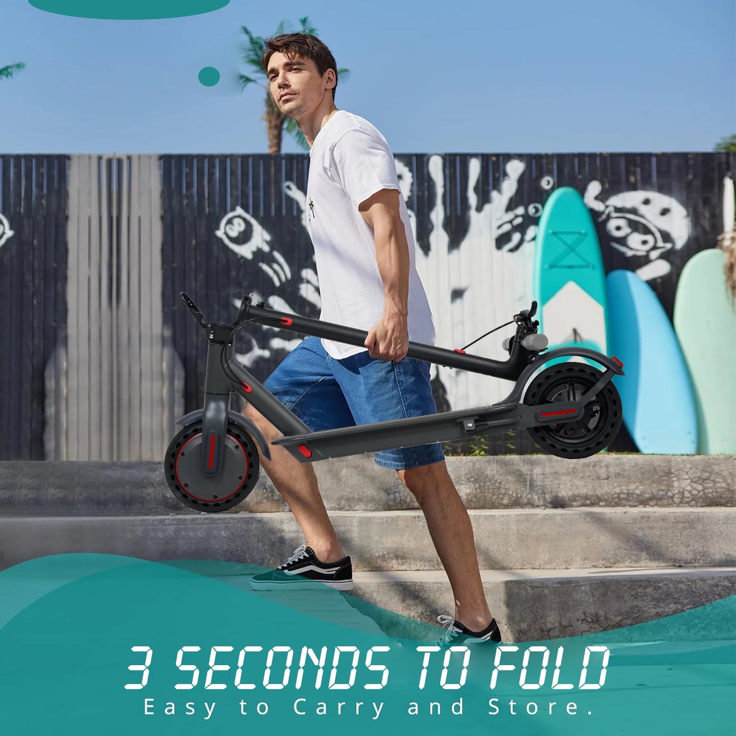 A1MAX Electric Scooter 500W Powerful Motor 35KM/H 45KM 42V14.5AH Battery 10Inch Pneumatic Tyres Smart Foldable EScooter