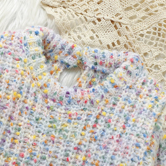 Winter Baby Mädchen Strampler Herbst Rundhals Langarm Gestrickte Neugeborenen Ein Stück Overalls Outfits 0-18m Kleinkind kleidung.