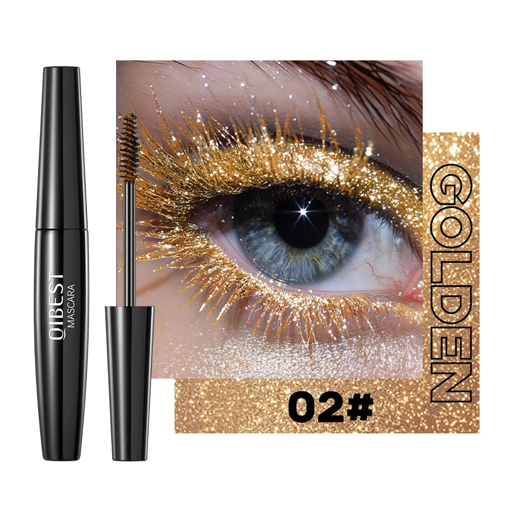 5 Colors Diamond Shimmering Mascara Long Lasting Makeup 3D Volume Eyelashes Curling Glitter Mascara Eye Lash Female Cosmetic