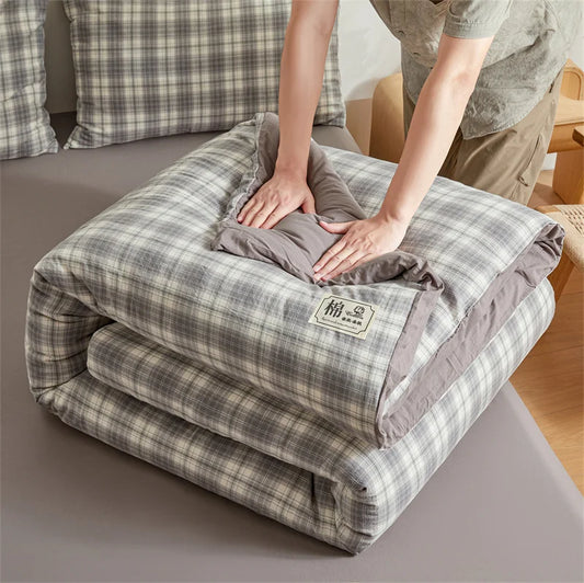 Quilt cotton queen Fall double bed comforters Quilt with cover washable Winter - et Duvet 220x240 nordic duvet bed 150.