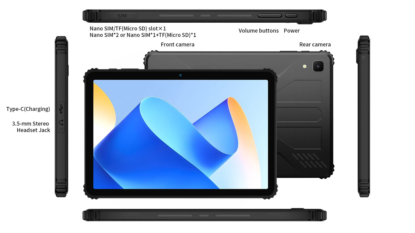 BMAX tablet I10S Pro Three-proof tablet Max14GB Memory(6GB+8GB) 128GB Storage Android 14 UNISOC T616 ARM Mail G57 4G Full Netcom