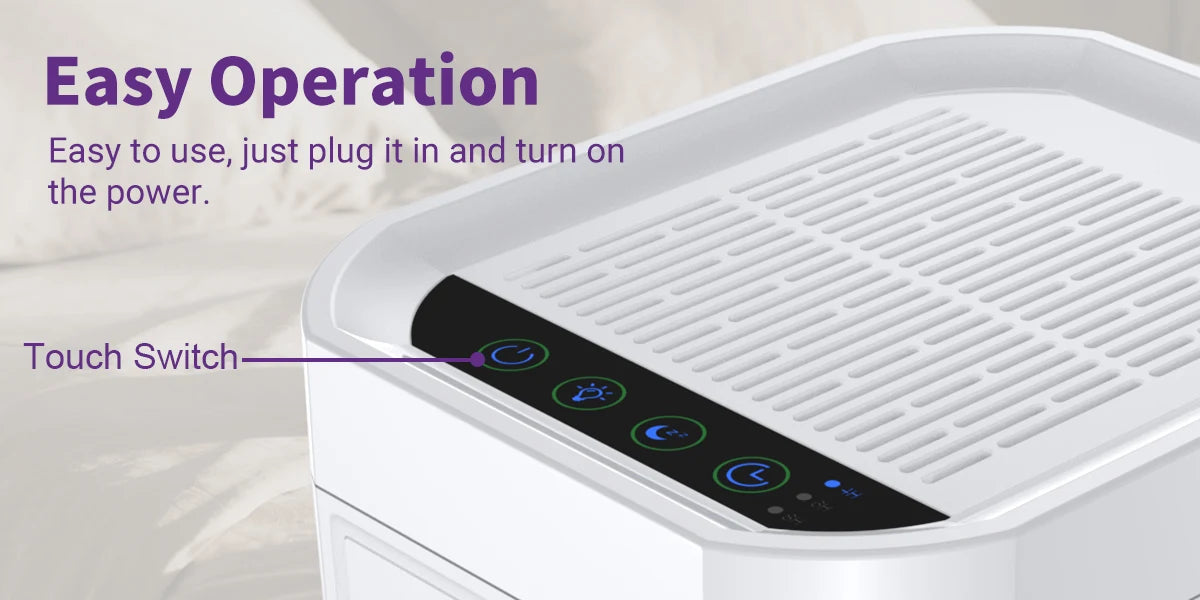 LOEFME 1000ml Portable Dehumidifier for Home Bedroom Office Kitchen Portable Dehumidifier Silent Auto Shut Off 7 Colorful LED.