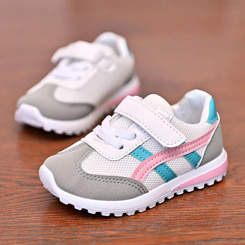 New Four Seasons Children's Sneakers Kids Shoes soft sole non-slip Casual Student Running Shoes Fashion Breathable baby shoe.