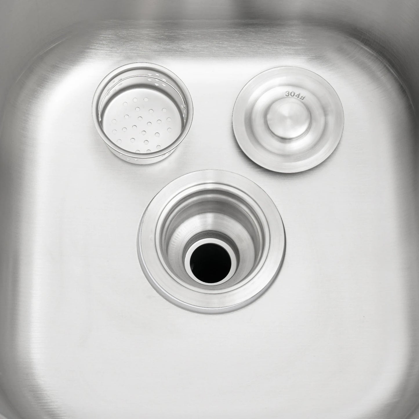 Doppelschüssel-Waschbecken aus Edelstahl mit Werkbank, freistehendes Waschbecken mit Abtropfbrettern-Wasserhahn, jede Spülbeckengröße 33 x 33 x 18 cm, Silber