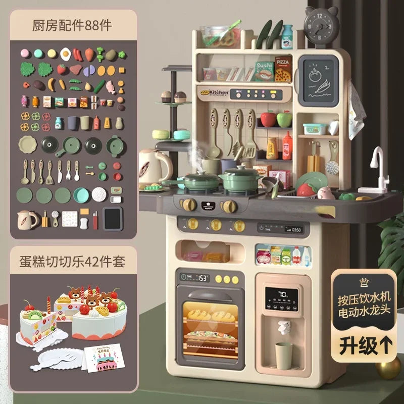 Hot salesPlay home kids kitchen toys boy girl baby simulation cooking cooking kitchen utensils set gifts.