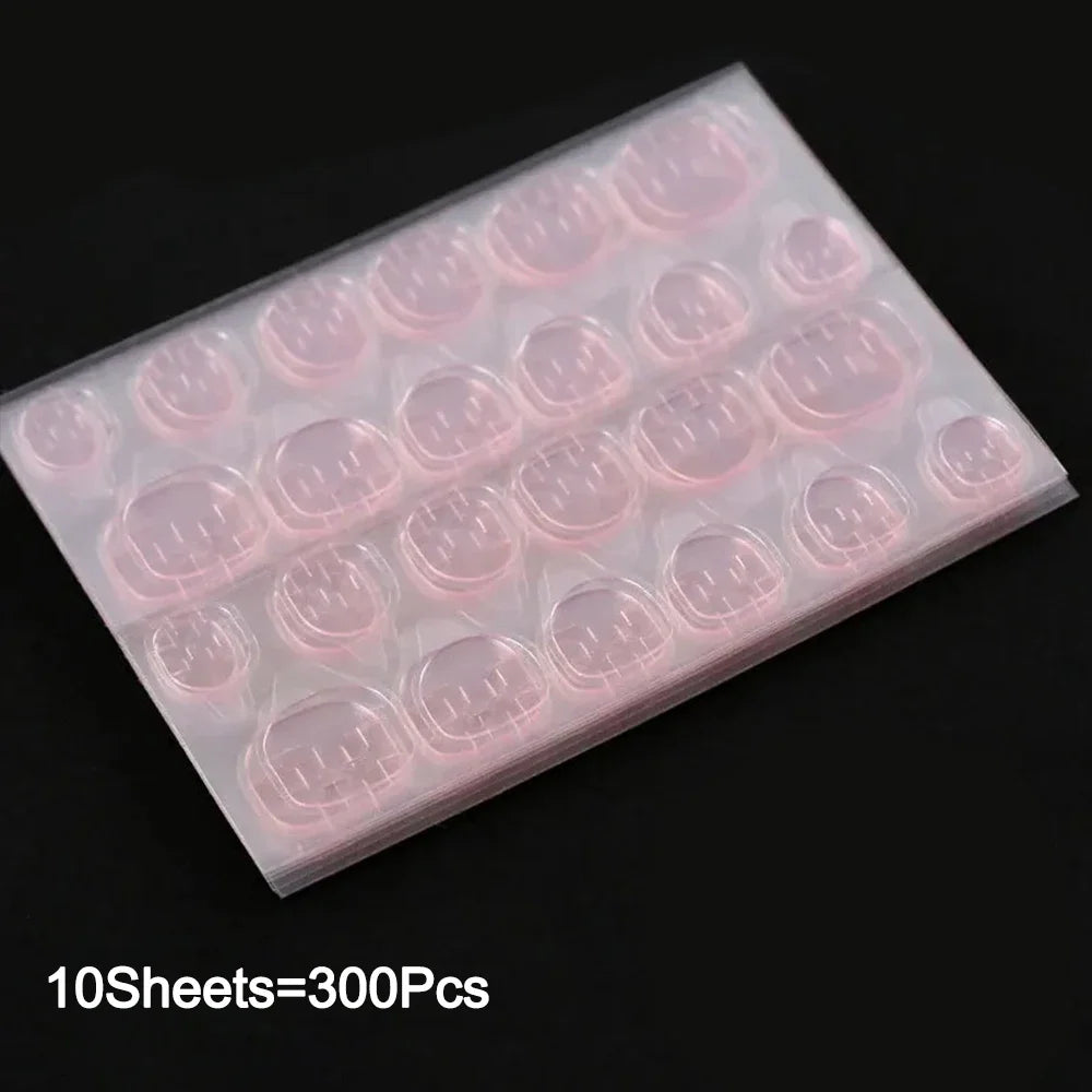 6000Pcs Double-Sided Nail Adhesive Stickers Waterproof Breathable Transparent False Nail Glue Sticker Jelly Nail Tips DIY Tools