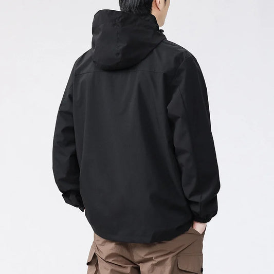 Sports Jacket for Boys 2025 New Loose Casual Hooded for Spring Autumn Solid Color Windproof Waterproof.