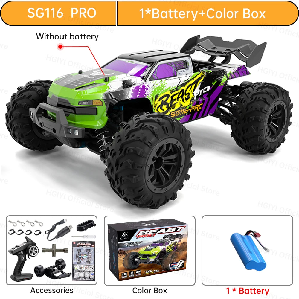 ZLL SG116 MAX/PRO 1:16 High Speed Drift Racing 80KM/H Or 40KM/H Brushless Motor 4WD RC Car Off Road Car Toys for For Kid Gift