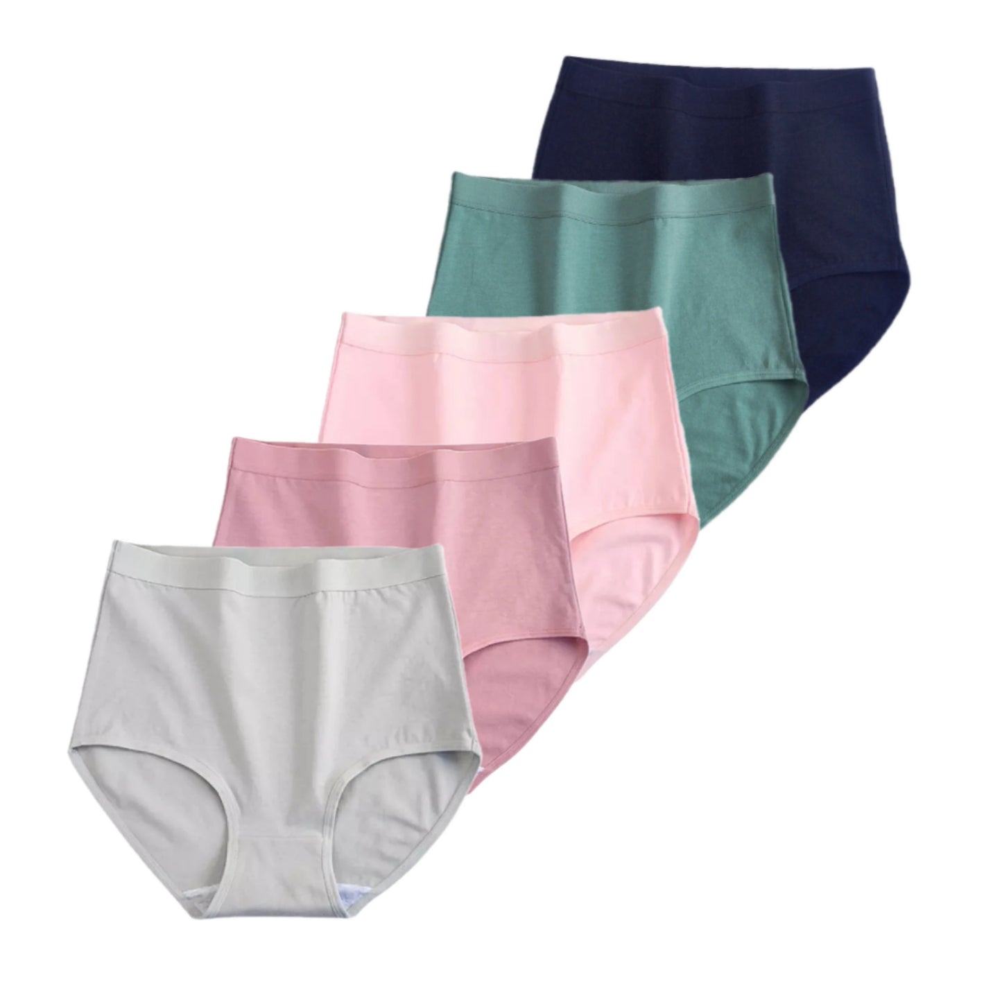 FallSweet 5Pcs/Lot Cotton Panties for Women Plus Size Underwear High Waist Comfortable Female Underpants Sexy Lingerie M-XXXL