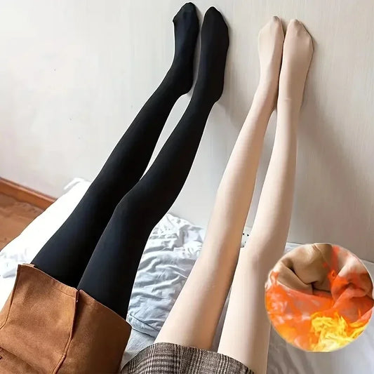 Frauen Winter Verdicken Leggings Warme Hohe Taille Einfarbig Samt für Weibliche Verdickte Samt Strumpfhosen Dehnbare Schwarze Strumpfhosen.