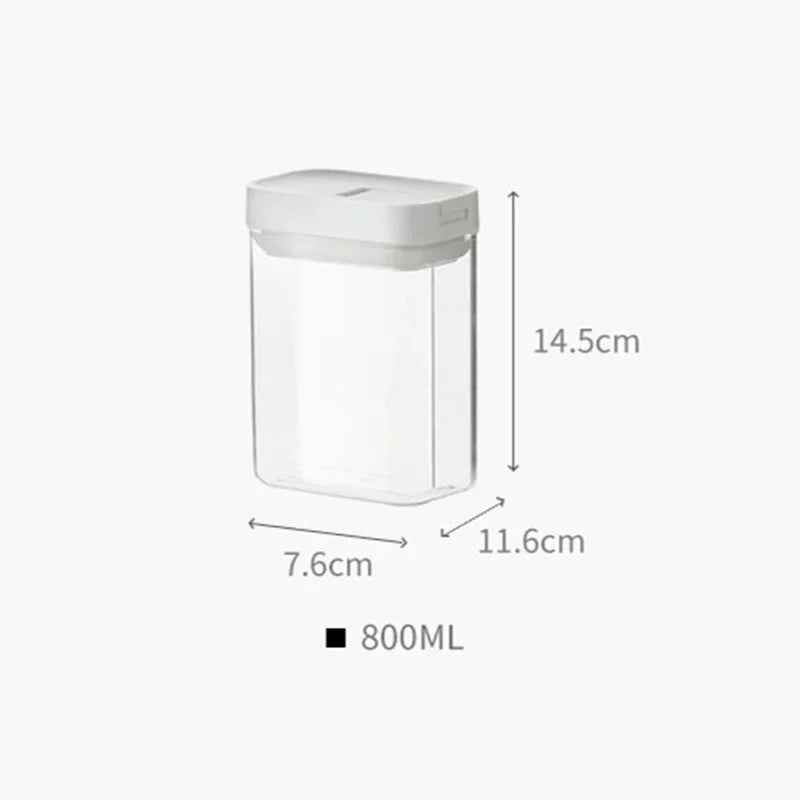 Pasta Storage Box Transparent Plastic Grain Seal Tank Spaghetti Storage Container Moisture-Proof Snack Jar Kitchen Food Tank.