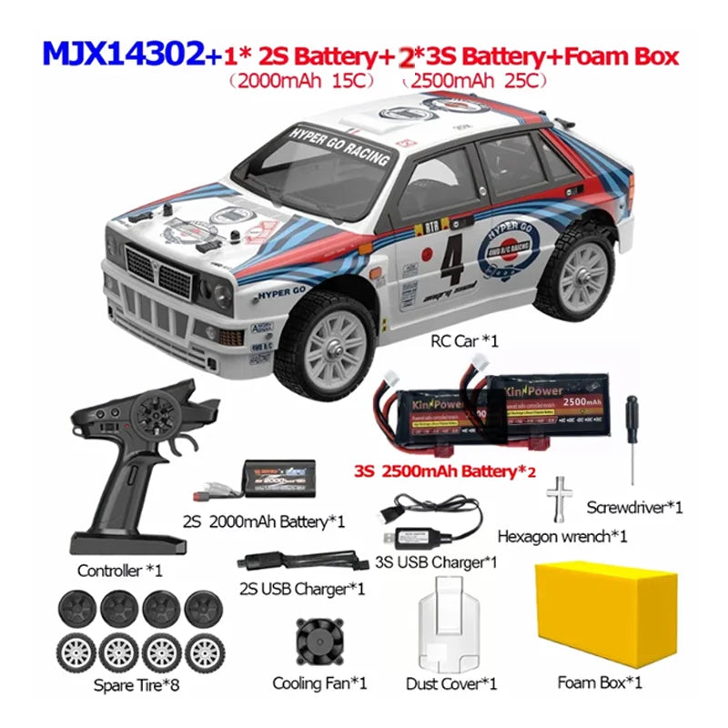 1/14 MJX 14302 New V2.0 Rc Car Brushless Motor Hyper Go 4wd Off-Road Remote Control Cars 55km High Speed Racing Drift Toy Kid.