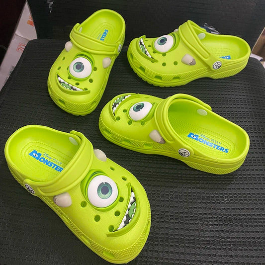 New Cartoon Mike Summer Anti-Slip Outdoor Casual Beach Shoes Monster Big Eyes Hole Slippers Comfortable Breathable Sandals Gifts.