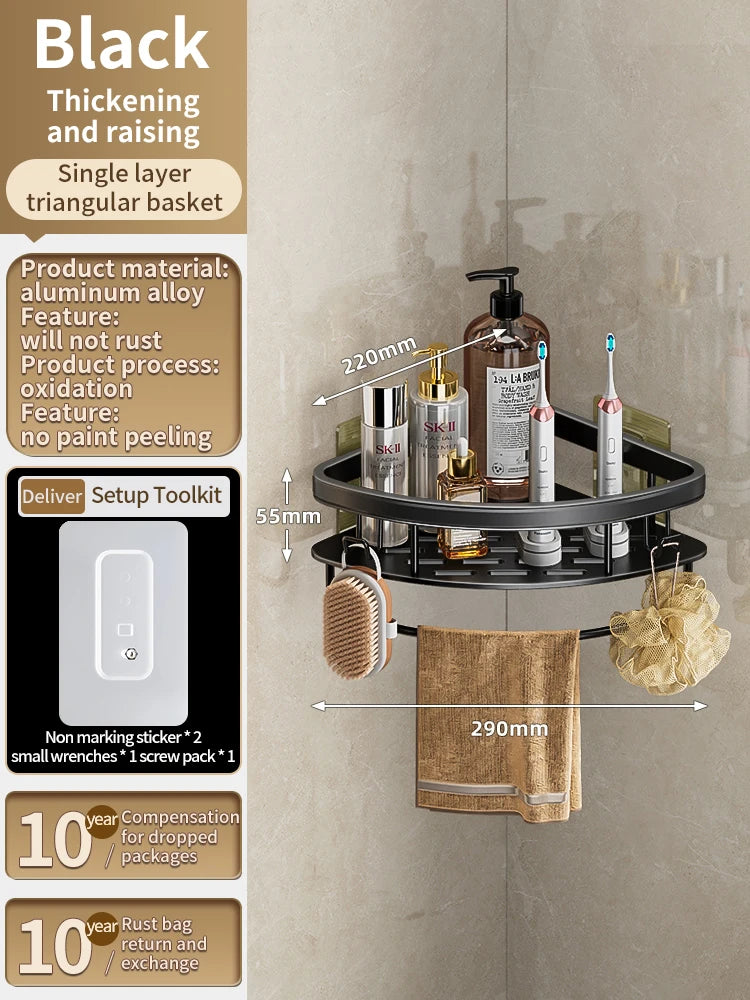 Yun jie ya Free Punch Bad Lager regal Kleiderbügel WC Eck regal Veranstalter Wand Dusch regal Wohn accessoires