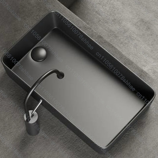 Luxuriöses Keramikgefäßwaschbecken, quadratisches Badezimmerwaschbecken, Arbeitsplatte, Kunstwaschbecken für Waschtischplatte, Keramik-Badezimmerwaschbecken für den Heimgebrauch