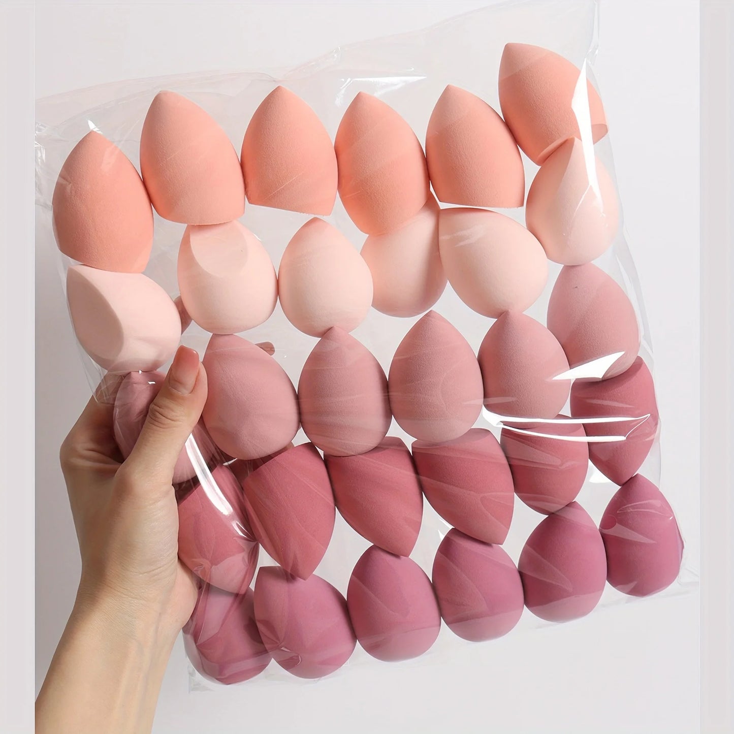 7piece/18piece makeup sponge set, suitable for liquid BB cream powder application, makeup egg dry wet dual-use powder puff.