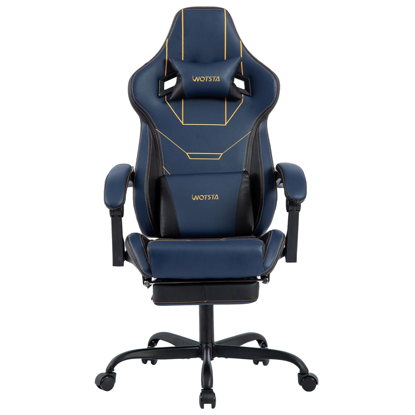 WOTSTA Gaming Chair Ergonomischer Gaming Chair Bürostuhl mit Fußstütze Racing Computerstuhl Höhenverstellbar Gepolstert Computerst