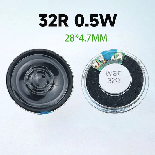 2PCS 0.5W 32R Speaker 32 Ohm Loud Speaker Diameter 23mm 28mm 36mm 40mm 50mm 57mm Loudspeaker.