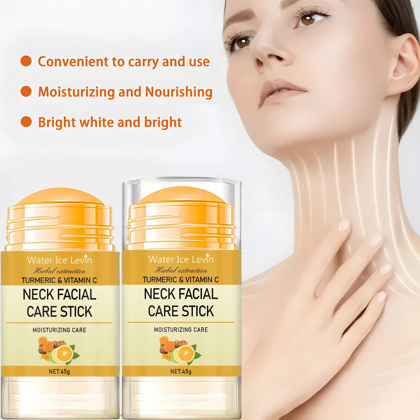 Turmeric&Vitamin C Neck Facia Care Wrinkle Lines Lifting Whitening Tighten Double Chin Anti-age Rejuvenation Skin Care Product.