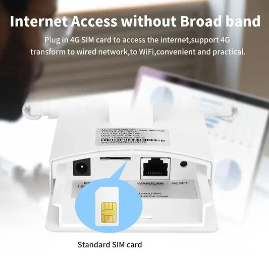 KuWFi 4G CPE Outdoor Router 300Mbps Wifi Router External Antenna Support Port Filtering DMZ MAC IP Settings for IP Camera.