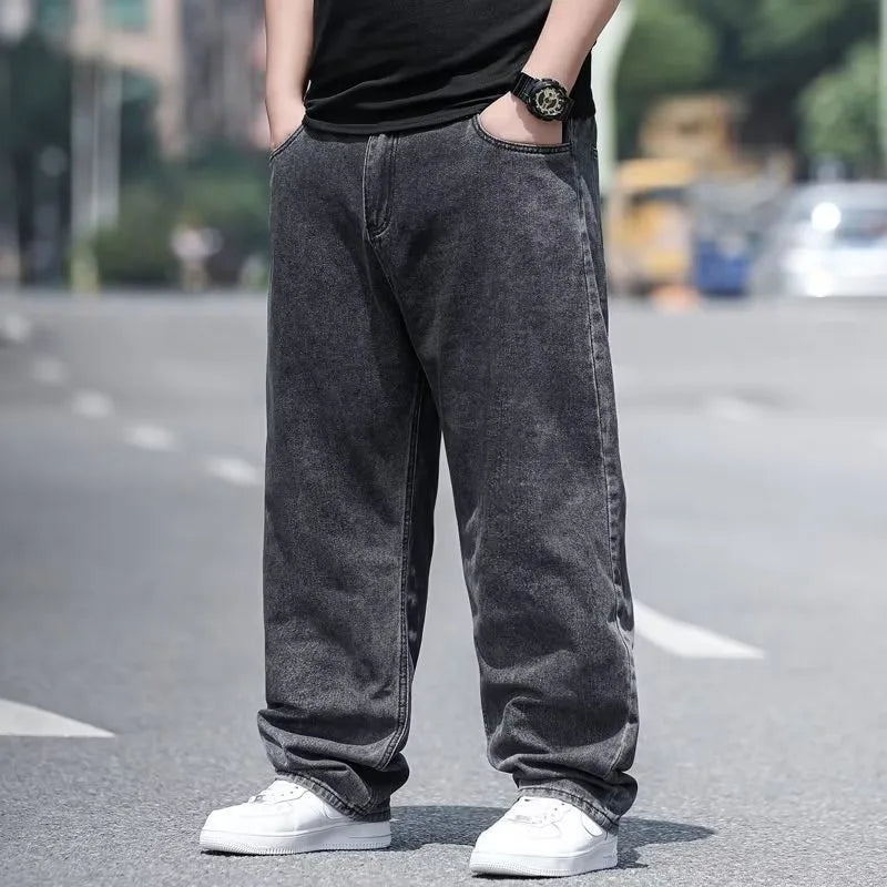 Oversize Jeans for Man Male Jeans Pants Denim Pants Men's Jean Big Size Baggy Y2k Mens Cargo Black New Wide Leg Trousers.