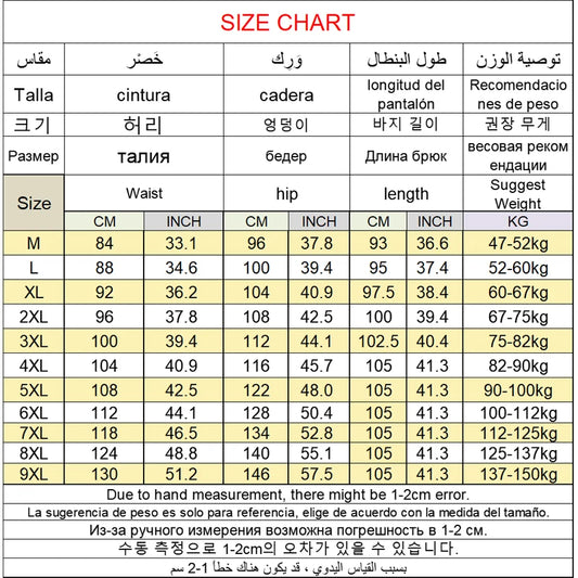 M-9XL Plus Velvet Trousers Men's Plus Size Autumn and Winter Thickened Casual Sports Pants Fat Mid-high Waist Solid Color Pants.