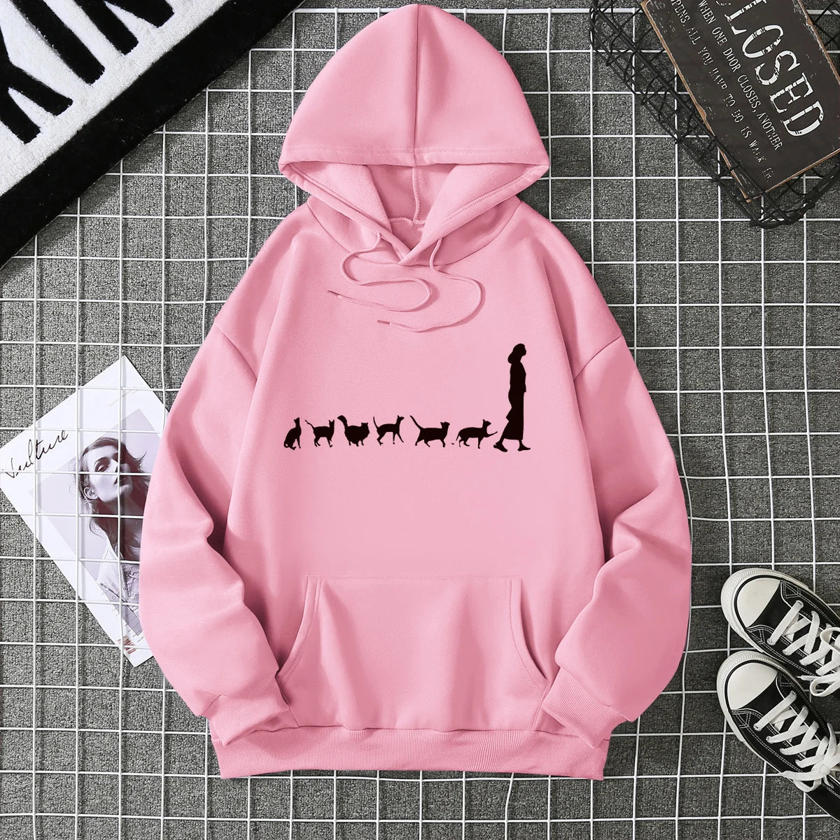 2025, Winter, neuer Damen-Kapuzenpullover, High Street, Unisex-Stil, Doppeltaschen, Sweatshirts, Oberbekleidung, Übergröße, Damenbekleidung, CYXX226.