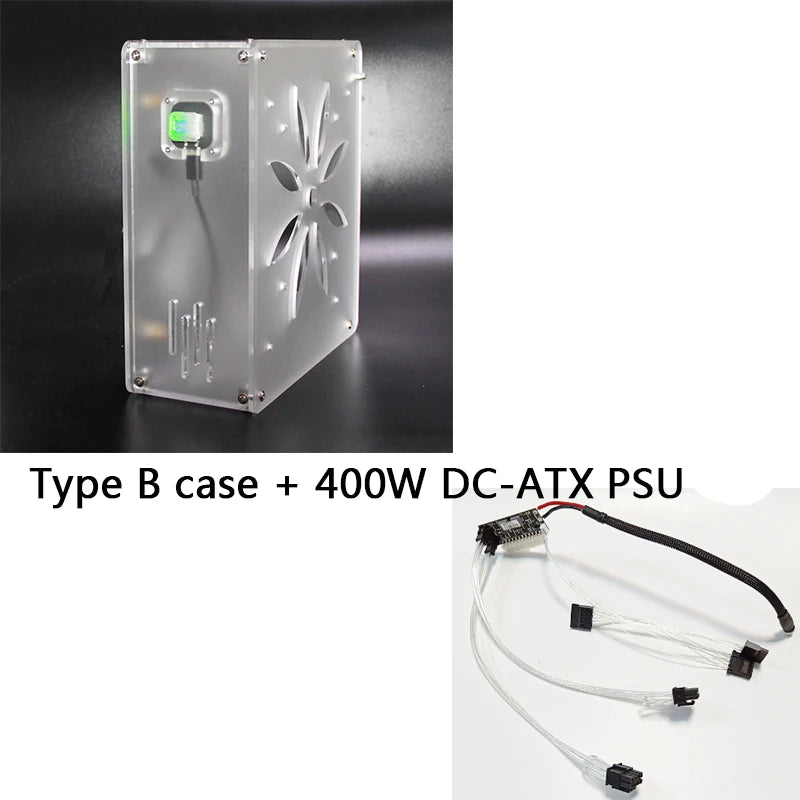 Mini itx computer case Acrylic frosted transparent chassis Personalized key cap switch design supports Graphics network card