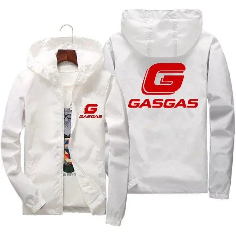 Motorcycles GasGas Spring and autumn men's hooded coat jacket casual atmosphere thin men's coat street clothing jacket fishing.