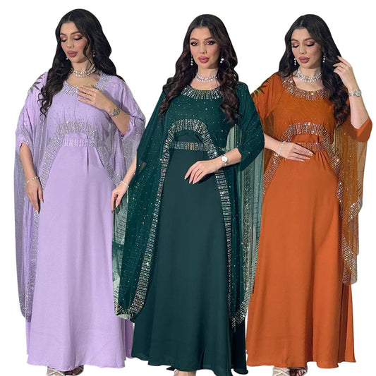 Abendkleider Arabische Lange Robe Stickerei Muslimische Frauen Party Jalabiya Eid Ramadan Marokko Dubai Abayas Kaftan Islam Vestidos Neue.