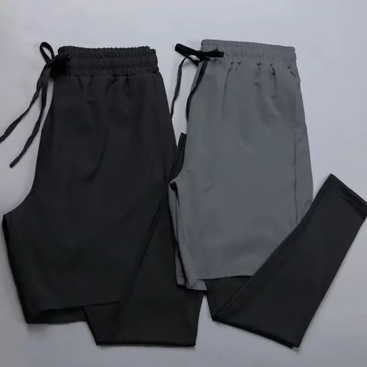 Zweiteilige Illusion Herren-Sporthose, schnell trocknend, elastisch, Basketball-Trainingshose, Sommer, dünn, Fitness, Laufen, Freizeithose.