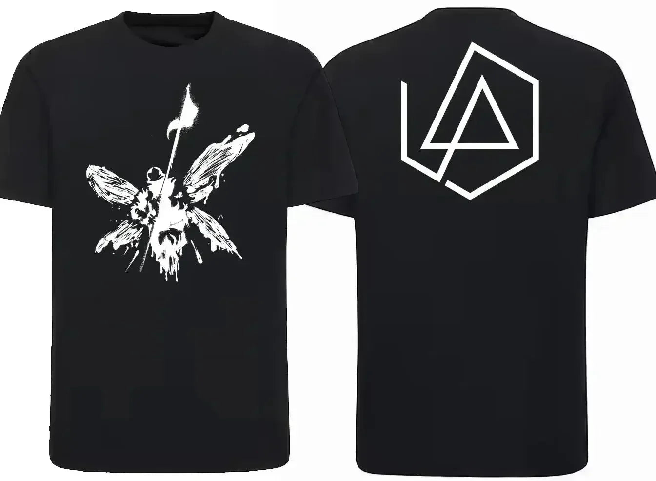 2024 Men's Pure Cotton T-shirt Linkin Subverts The End Flag Evolutionary Theory Park 1080p Printed Women's Black Nostalgic Tee.