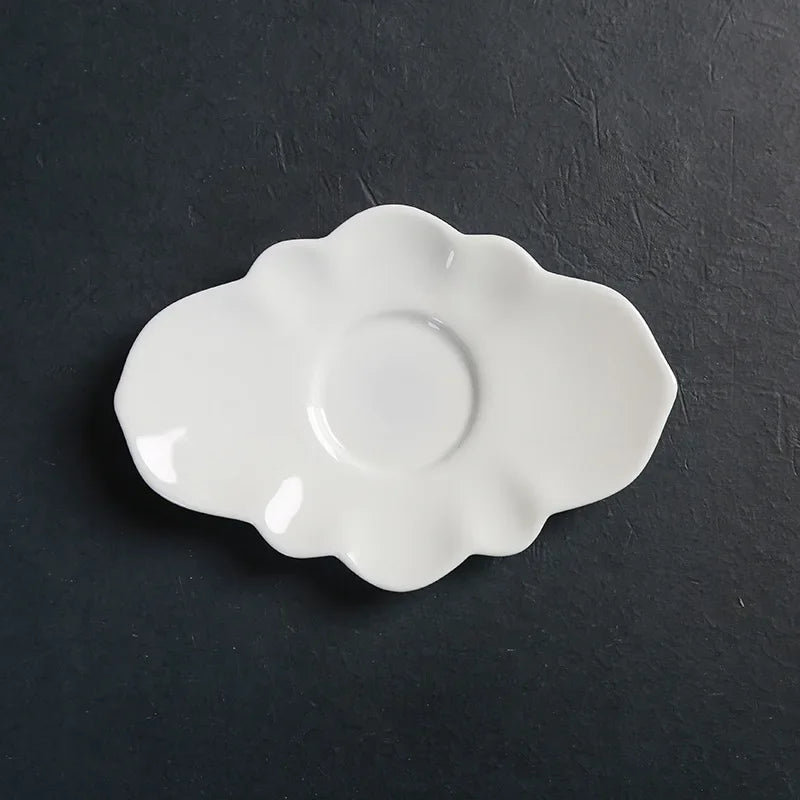 Kong Fu Tea Set with Accessories Japanese Tea Ceremony Creative Ceramic Cha Bei Dian Kombucha Cup Saucer Heat Proof Mat Coaster.