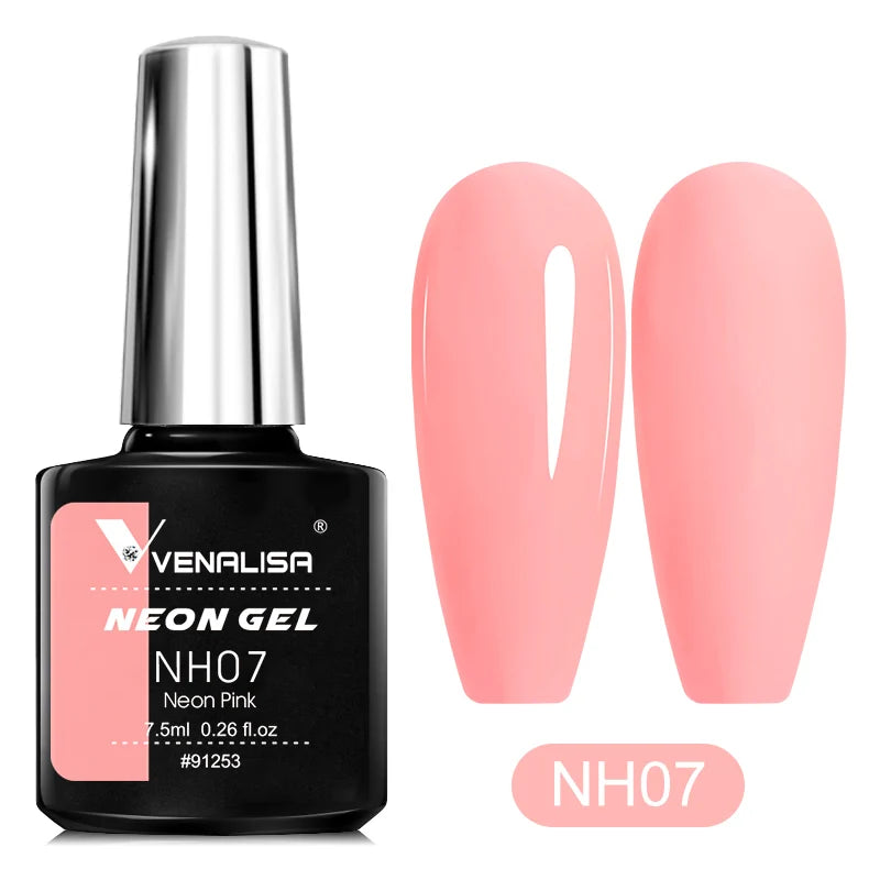 Venalisa New 7.5ml Neon Gel Nail Art Manicure Soak Off Camouflage Natural Nude Color Silicone Nail Gel Polish Lacquer Varnishes