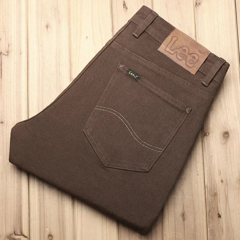 2024 herbst/Winter Neue männer Jeans Business Lose-Fit Gerade Bein Hohe Taille Baumwolle Casual Trendy hosen