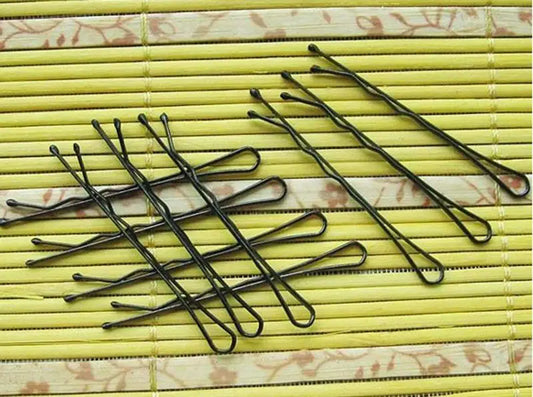 1 Pack 60pcs Popularity Simple Hairpins Black Alloy Hair Clip Bobby Pin Hair Accessories Headwear Ball Tip Bob Pins.