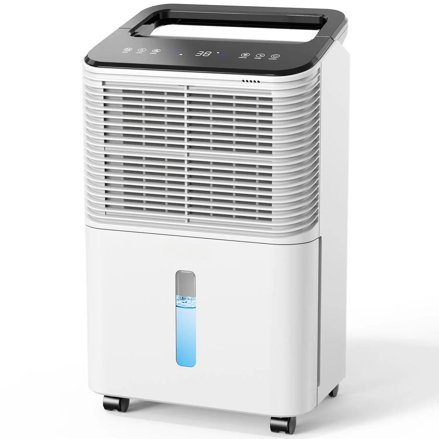 Dehumidifier for Bedroom 16 L/day, Ultra-quiet Electric Intelligent Central Control, Auto Mode, Moisture Display, 24h Timer Home.