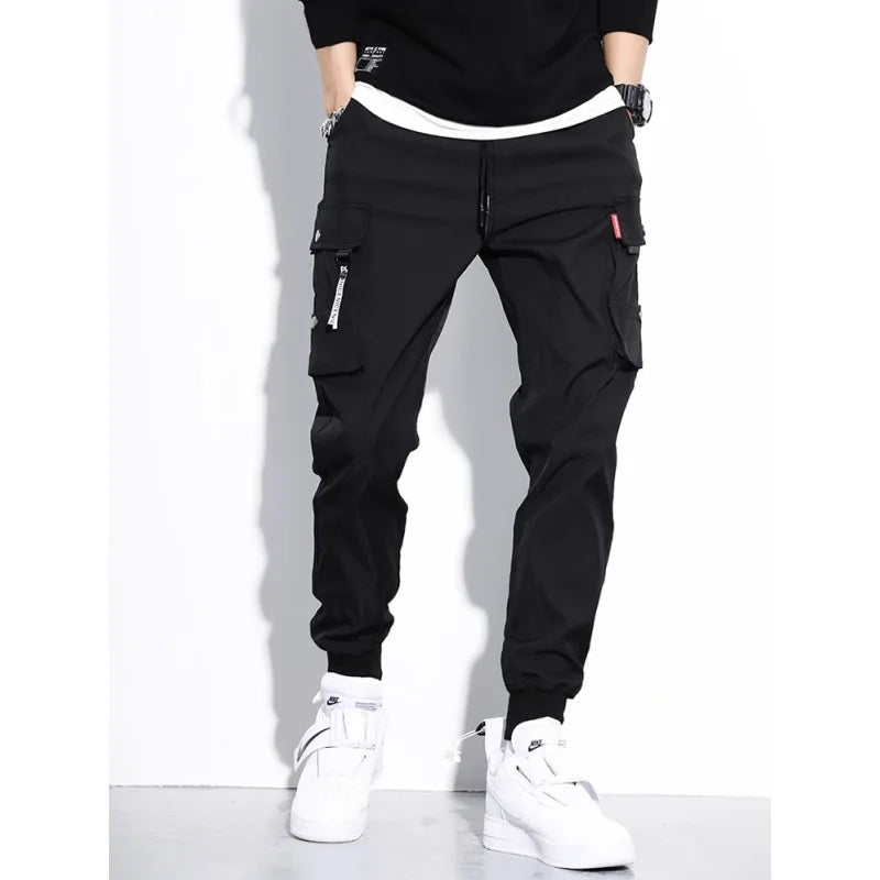 Men's Trendy Overalls Spring Autumn American Style Leggings, Men's Loose Casual Pants