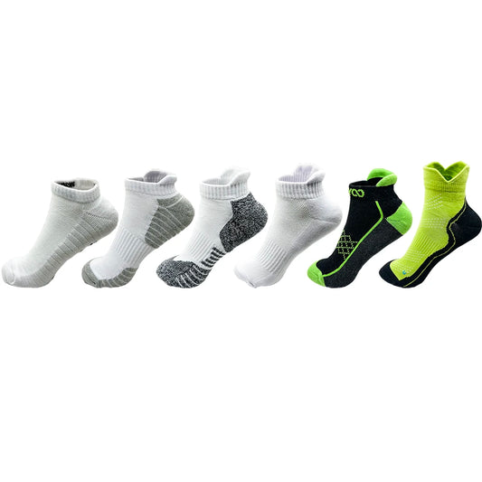 2/4 Pairs Cushioned Cotton Ankle Socks for Men Athletic Running Socks Low Cut Casual Sports Sock Tab Short Socks for Men Women.