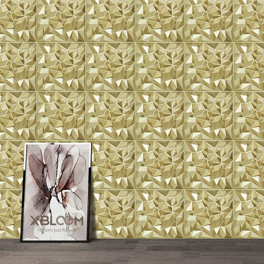 10pcs Diamond Design Decorated 3D Wallpanel, 30cmx30cm Matte White/Black/Golden, Diy Home Decoration Wallboard Wall stickers