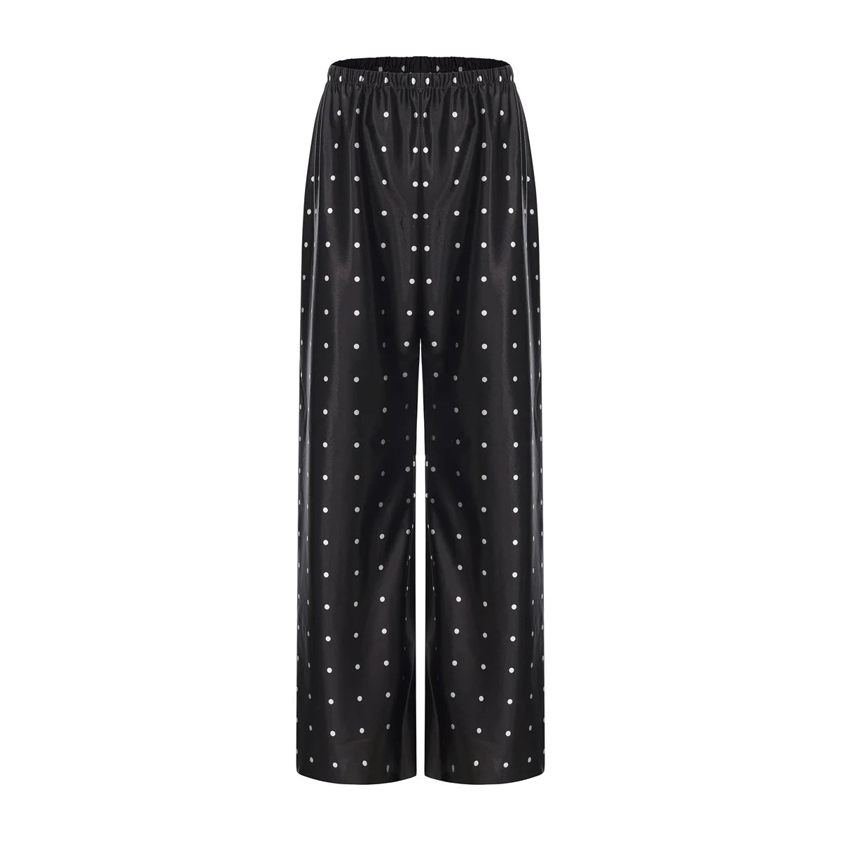 Satin Wide Leg Pants Long Floor Casual Pants Women's Summer