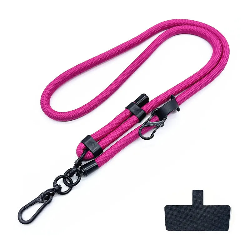 Phone Lanyard Adjustable 1 Cm Diameter Outdoor Universal Case Crossbody Shoulder Card Neck Cord Clip Hang Anti-lost Wrist Strap