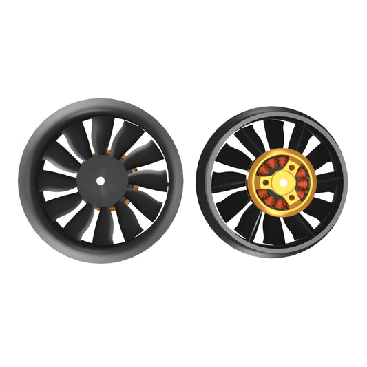 QX-MOTOR 50mm EDF Ducted fan 12 blades CW CCW QF2611 3300/4000/4600/5000KV Brushless motor For FMS freewing RC toy.