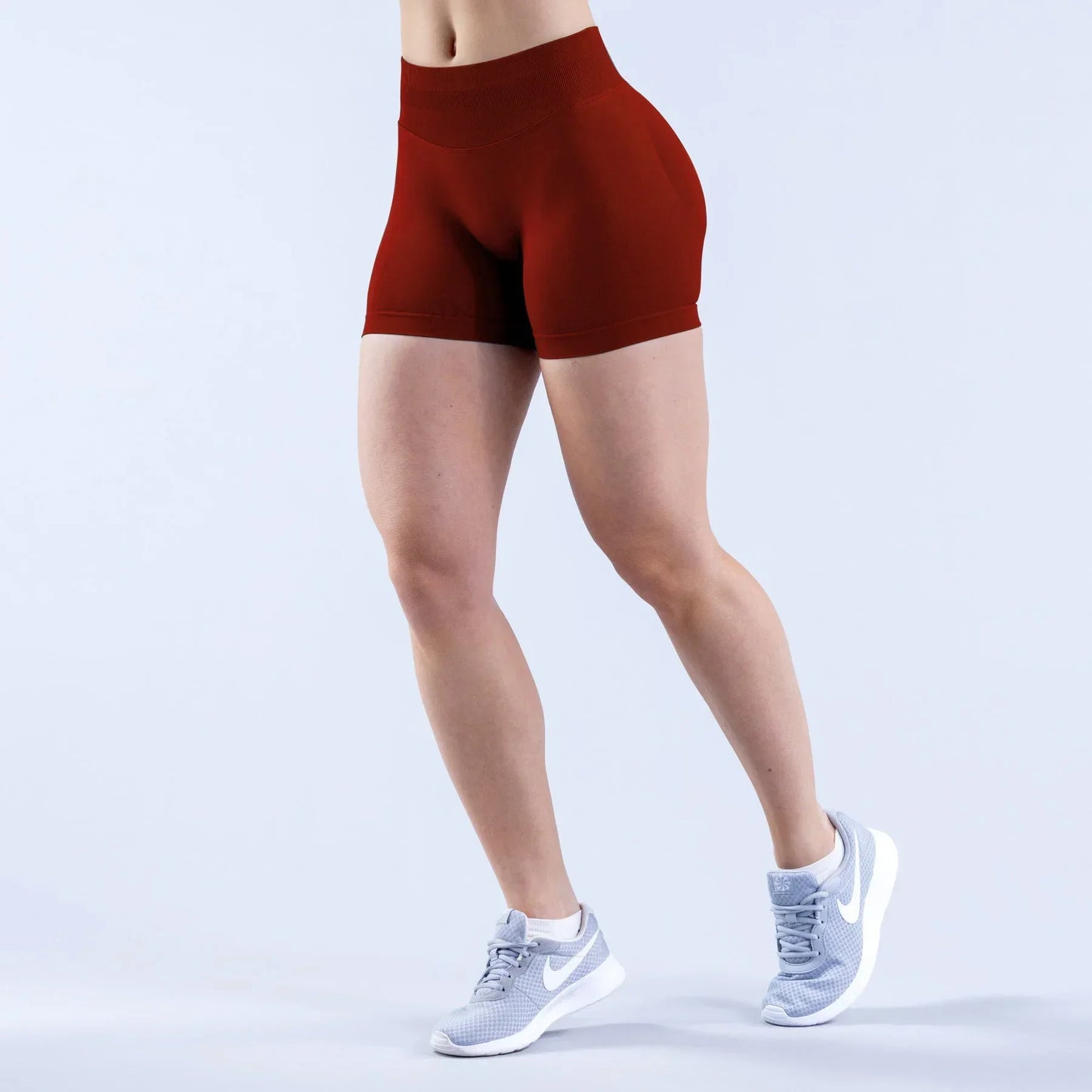 Summer High Waisted Yoga Shorts Women Fashionable and Sexy Running Fitness Pants Solid Color High Elastic Yoga Leggings