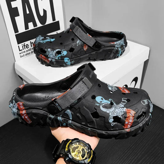 Plus Size 46 47 Men's Summer Clogs Sandals Eva Slippers Men Fashion New Flat Sandals Men Women Leisure Slides Men Casual Shoes.