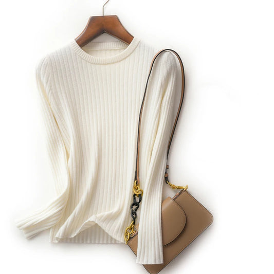 Frauen Pullover Oansatz Herbst Winter Grundlegende Pullover Warme Casual Pulls Jumper Koreanische Langarm Solide Strickwaren Bodenbildung Top.