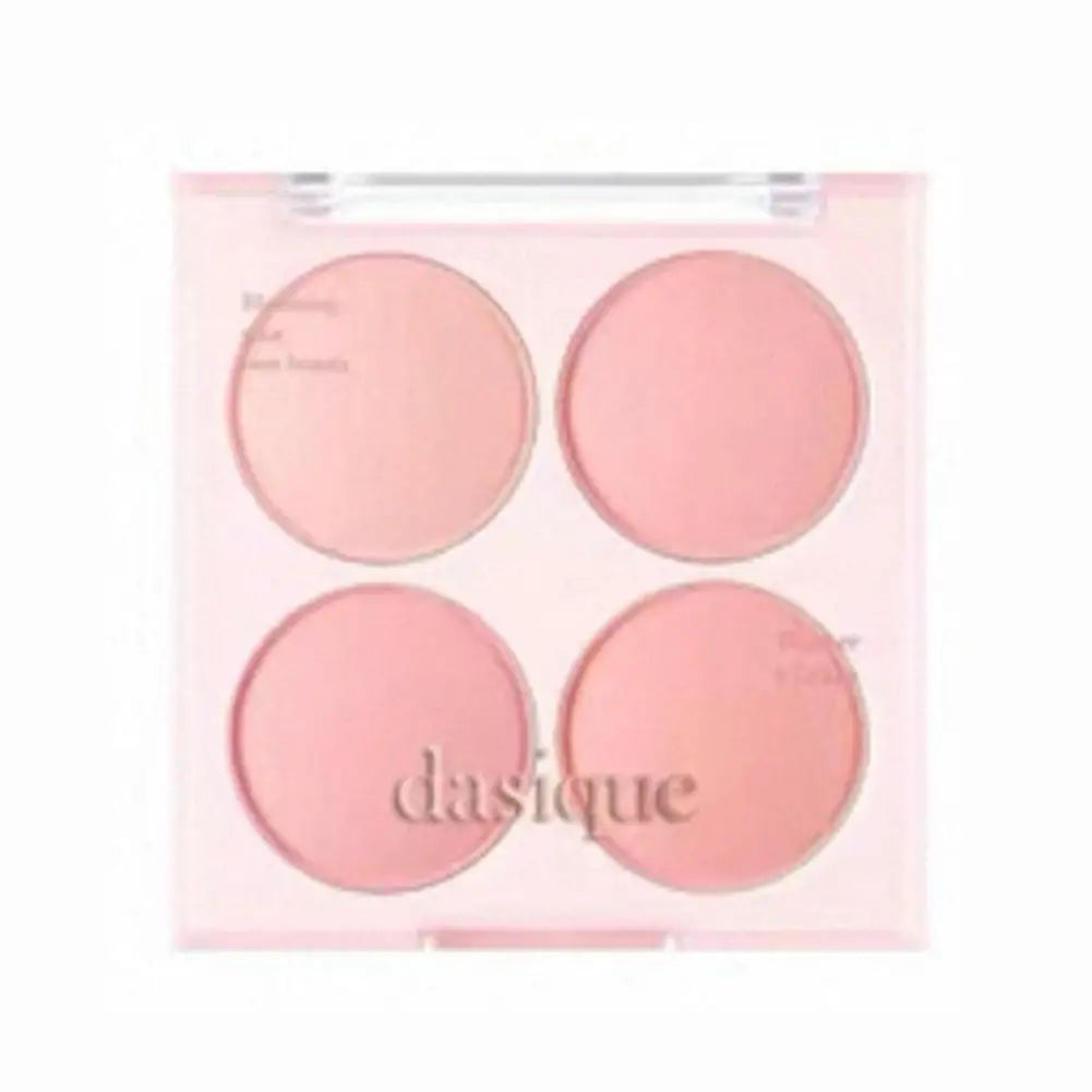 Korean Dasique 4 Colors Blush Powder Velvet Peach Pink Blush Palette Sweet Natural Cheek Contour Tint Korean Makeup Cosmetics.