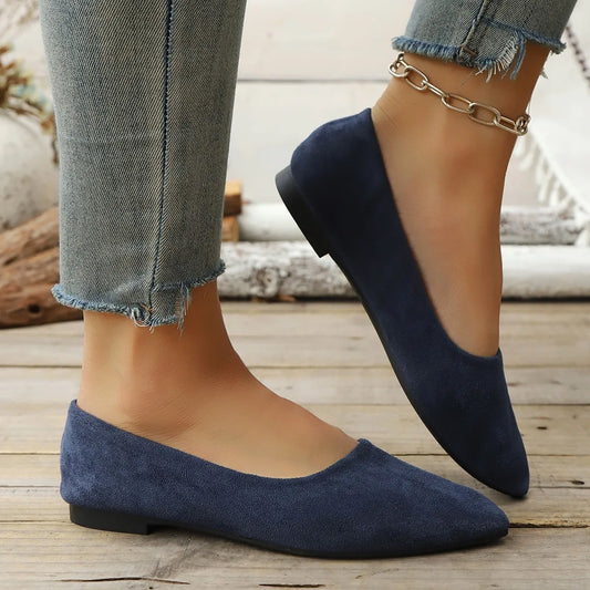 Women's Pointed Toe Ballet Flat Shoe Spring/autumn Fashion Slip on Loafers Outdoor Comfortable Casual Flat Shoes for Women.